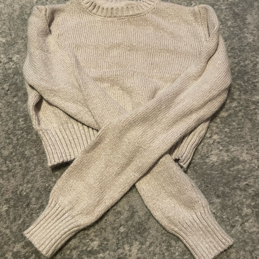 Tan cropped sweater